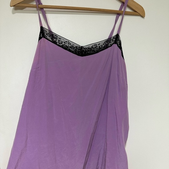 Zadig & Voltaire purple lace trimmed camisole cami AS IS M - Picture 3 of 9